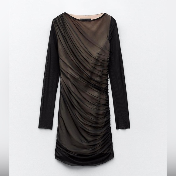 Zara Mixed Tulle Dress - Picture 1 of 3